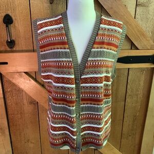 NWT Vintage CRICKET LANE Button Down Sweater Vest Size XL Made in USA